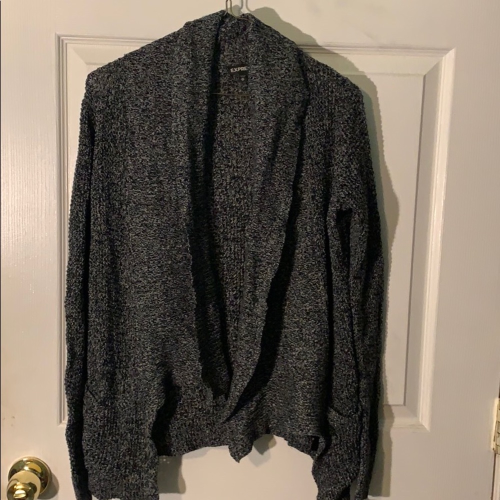 Express thin knit gray cardigan in size XS
